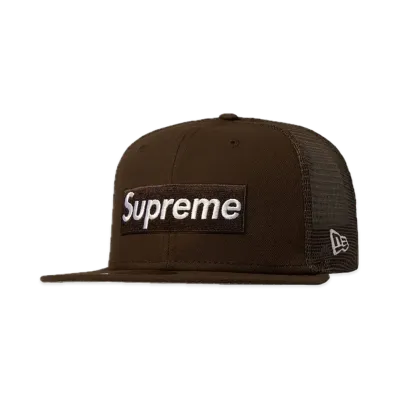 Supreme Box Logo Mesh Back New Era "Brown" (22SS)
