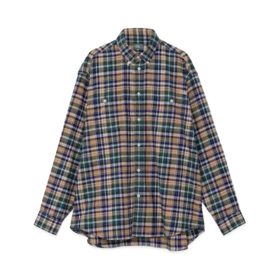 The North Face Long Sleeve Frostforge Flannel Shirt "TNF GreenxDark Yellow"