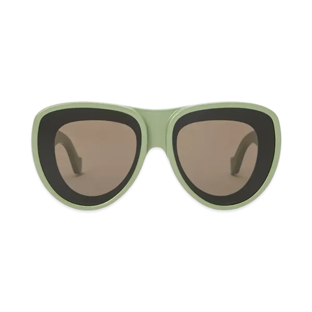 LOEWE Front Lens Aviator Sunglasses "Grey Green"