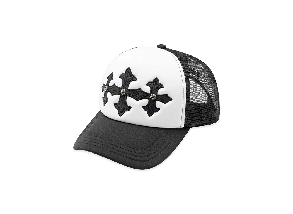 SUPPLIER Cross Leather Patch Mesh Cap "Black"