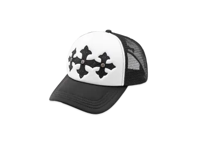 SUPPLIER Cross Leather Patch Mesh Cap "Black"