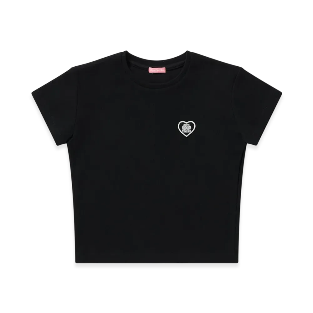 Blackeyepatch OG Heart Baby Tee "Black"