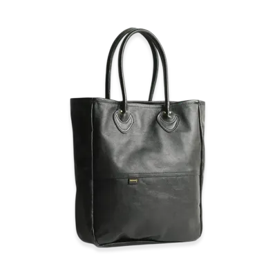 VANSON Jalana Exclusive Long Handle Simple Leather Tote "Black"