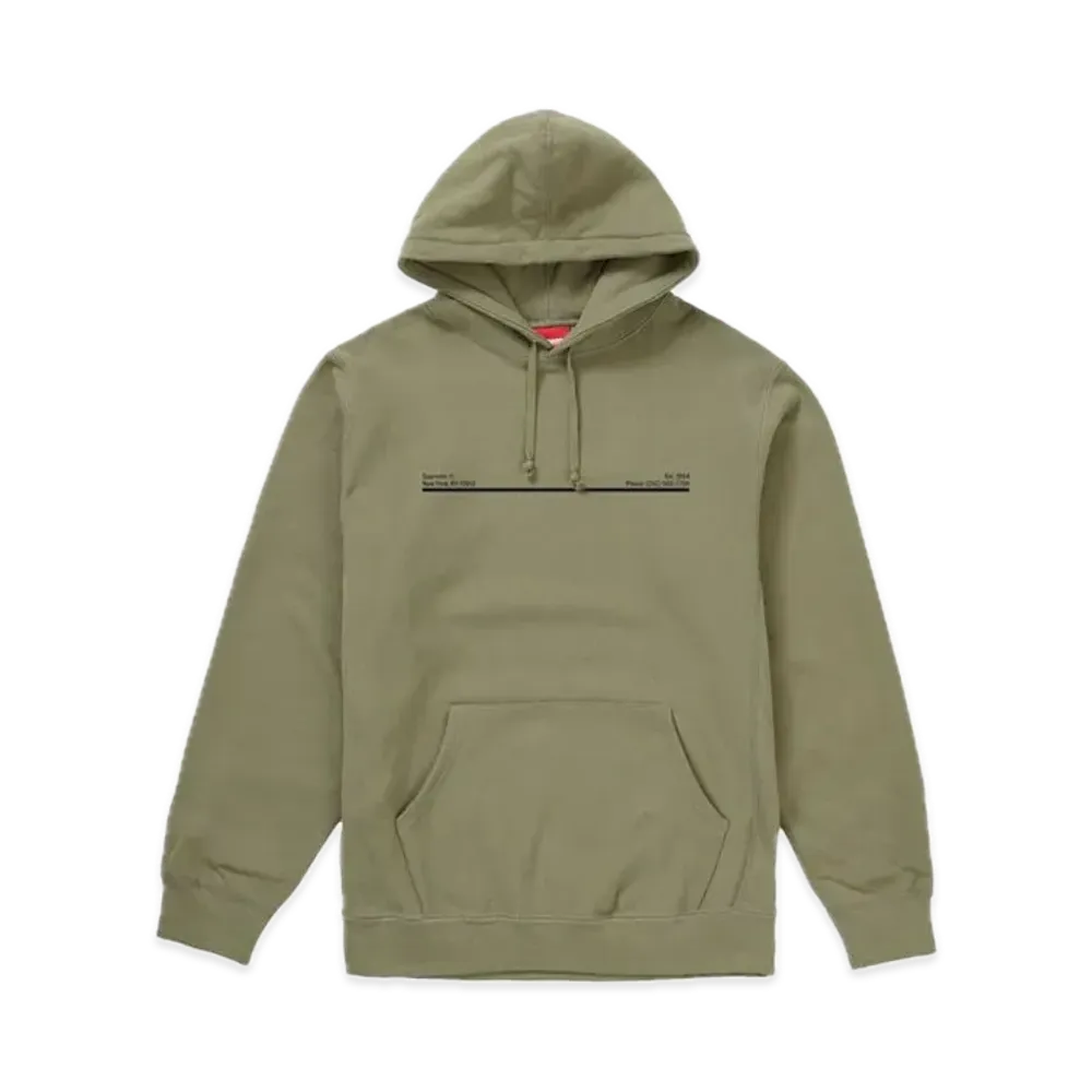 Supreme Shop Hooded Sweatshirt New York City "Light Olive"