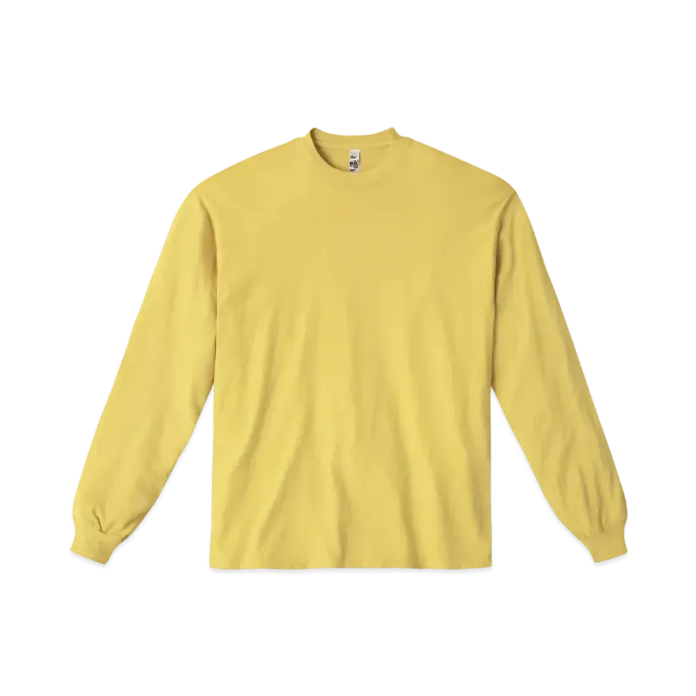 Los Angeles Apparel 6.5oz Long Sleeve Garment Dye Crew Neck T-Shirt "Spectra Yellow"