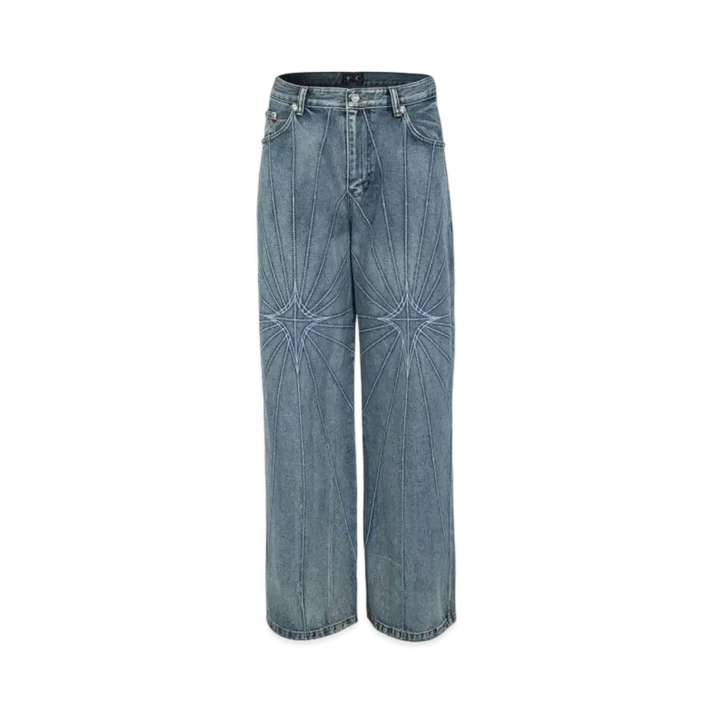 THUG CLUB Chain StiTCh Denim Pants "Blue"