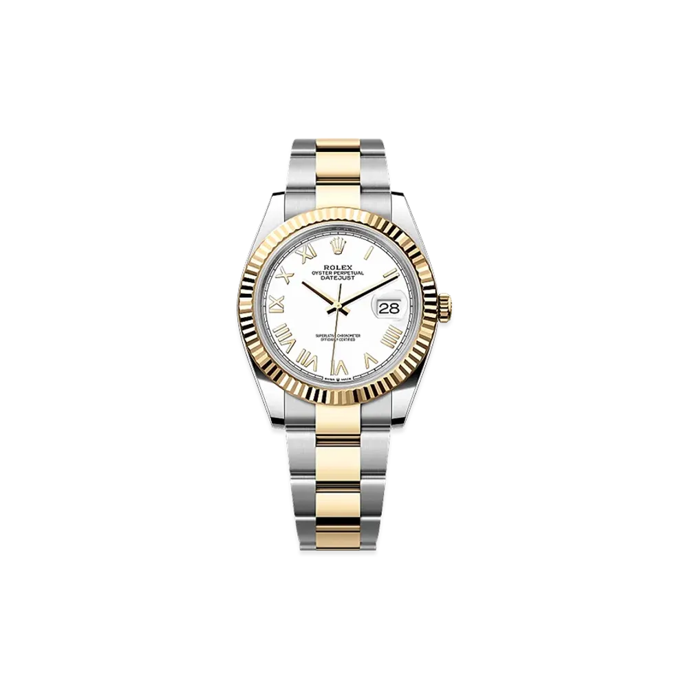 ROLEX Datejust 41 Oystersteel & Yellow Gold "White"