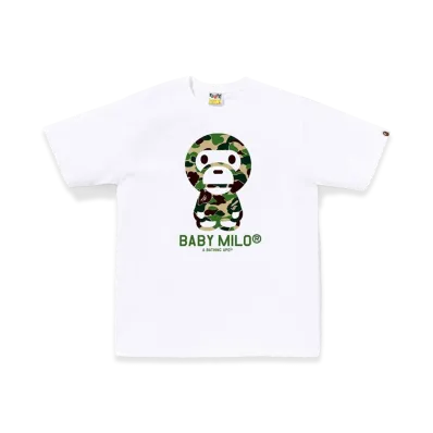 A BATHING APE ABC Camo Baby Milo Tee "White/Green"