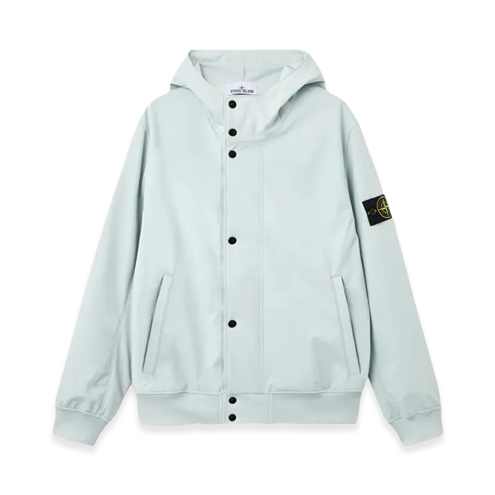 Stone Island 4100118 Light Soft Shell-R E.Dye Technology In Recycled Polyester "Sky Blue"