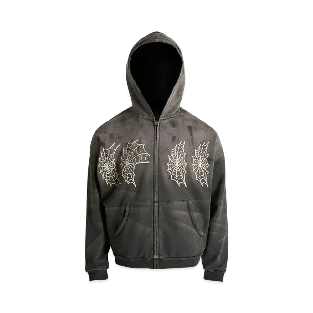 The Boy Has No Patience Eclipse Of Blood Moon Rain Stained Hoodie "Charcoal"