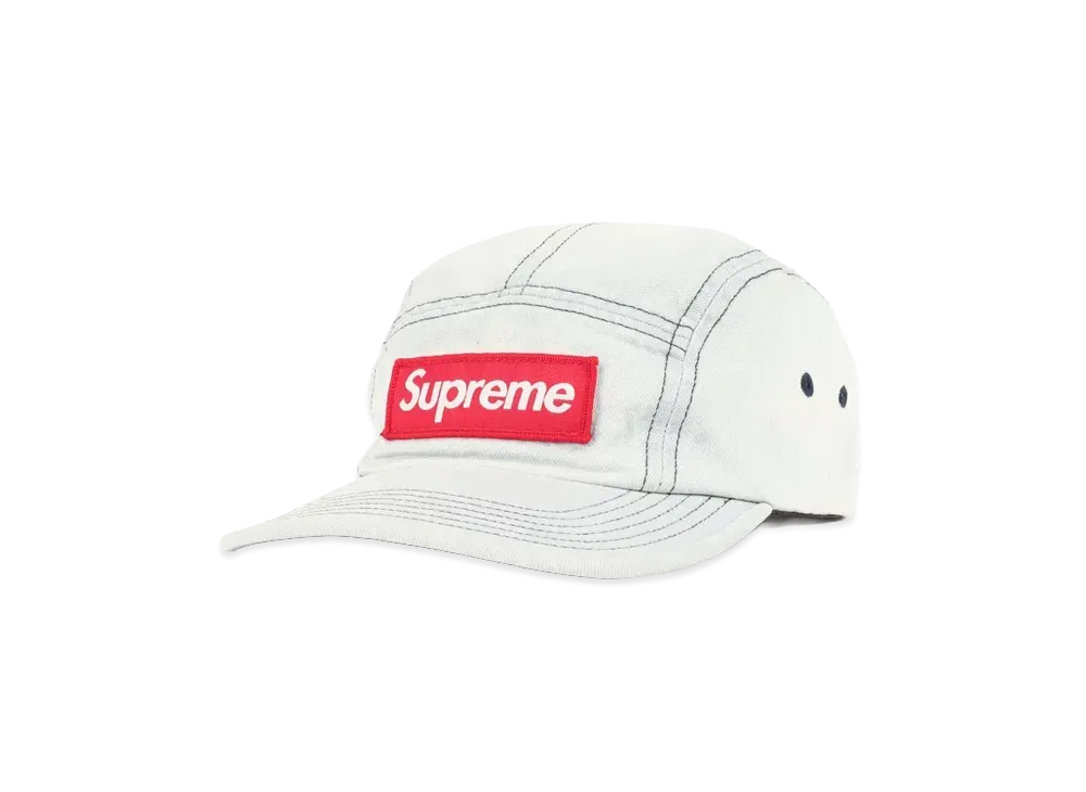 Supreme Washed Chino Twill Camp Cap (18FW) "Light Blue"