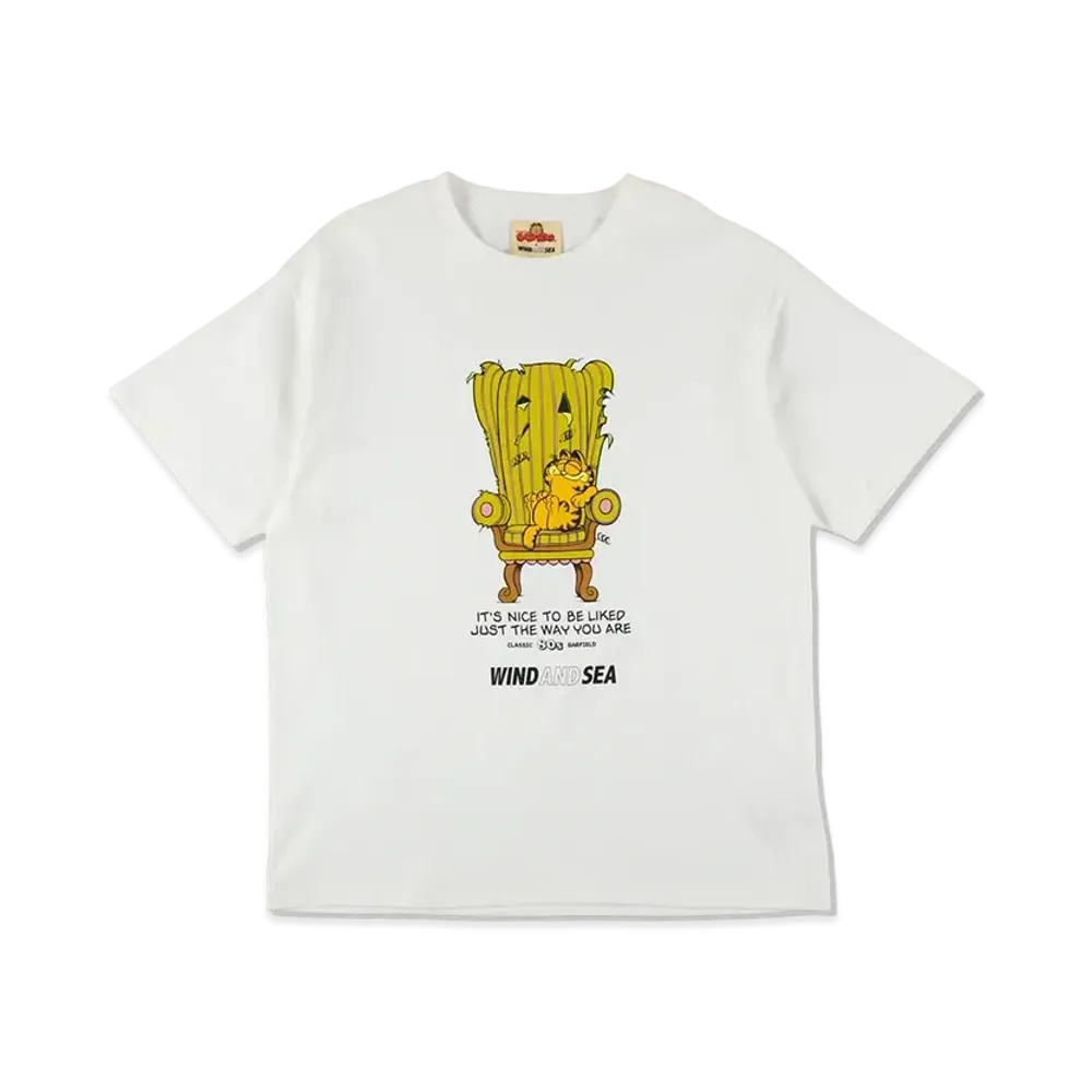 WIND AND SEA x GARFIELD S/S Tee (Chair) "White"
