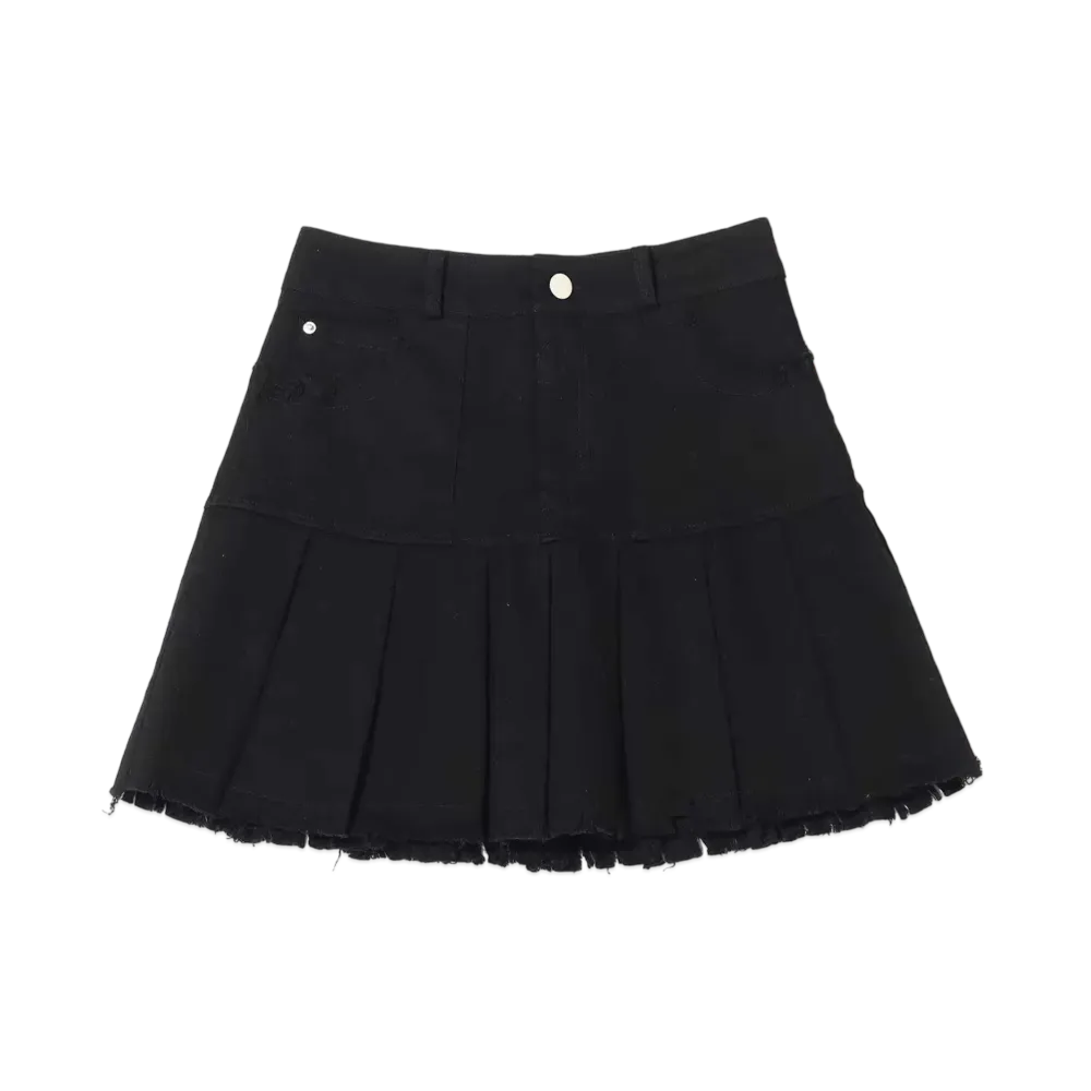 atmos pink Distressed Pleated Skirt "Black"