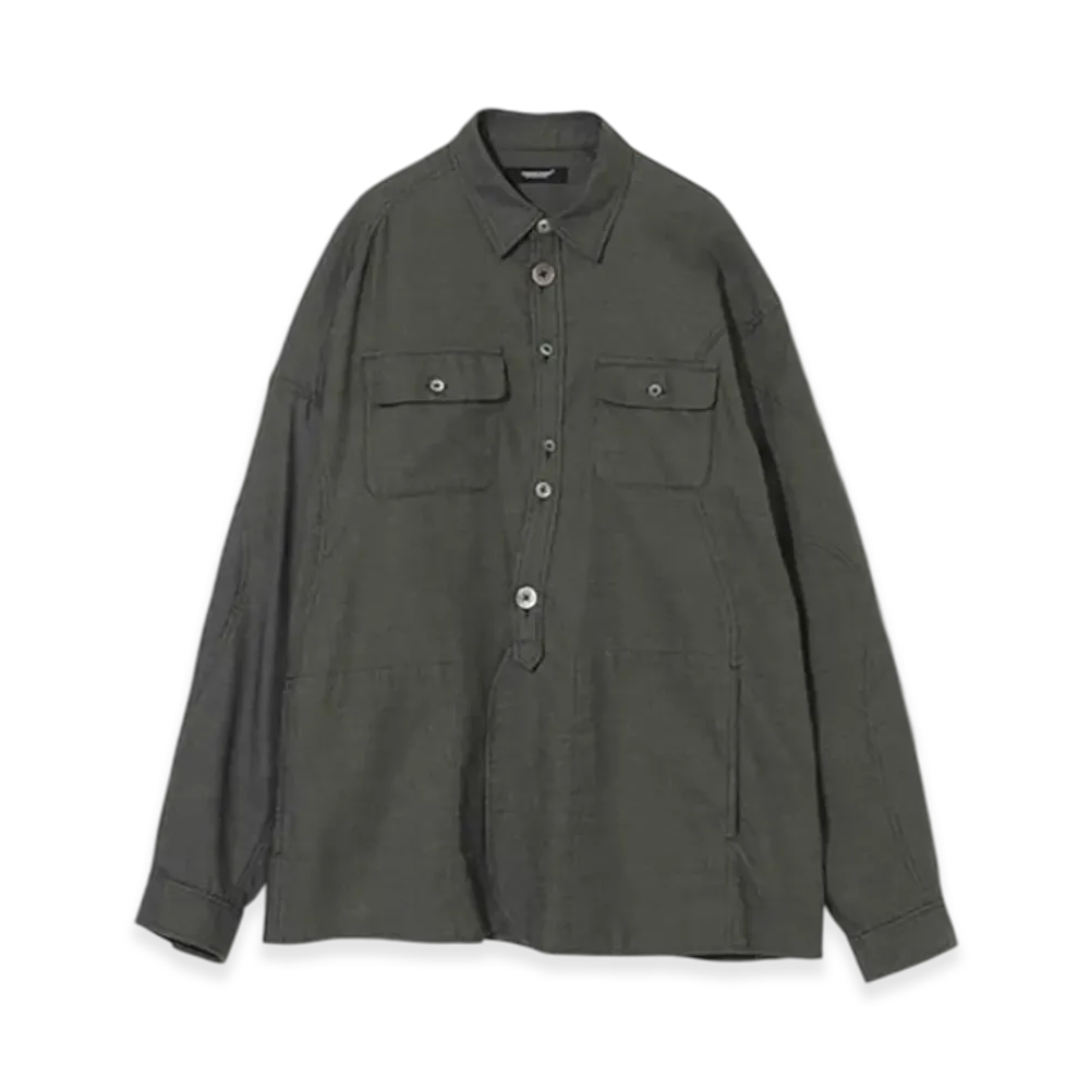 UNDERCOVER Cotton Rayon Shirt "Gray Ck"