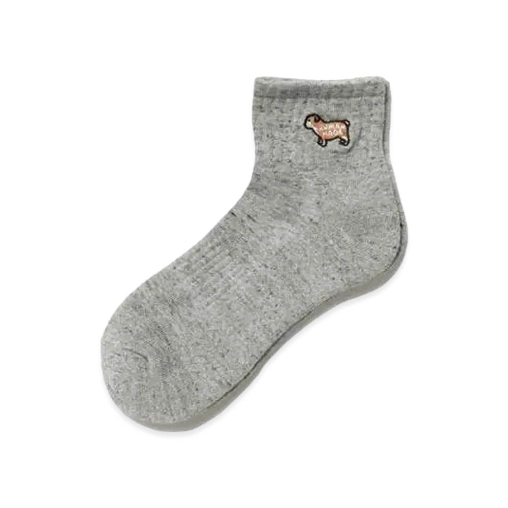 HUMAN MADE SHORT PILE SOCKS "Grey"