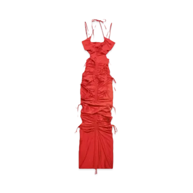 BALENCIAGA Women's Patched Bikini Dresses "Red"