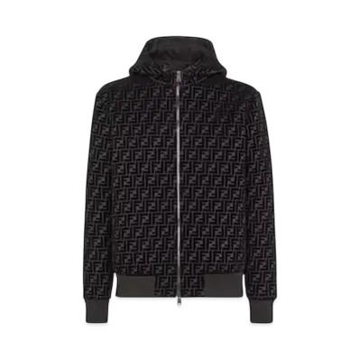 FENDI Men's Blouson Jacket Jersey Sweatshirt "Black"
