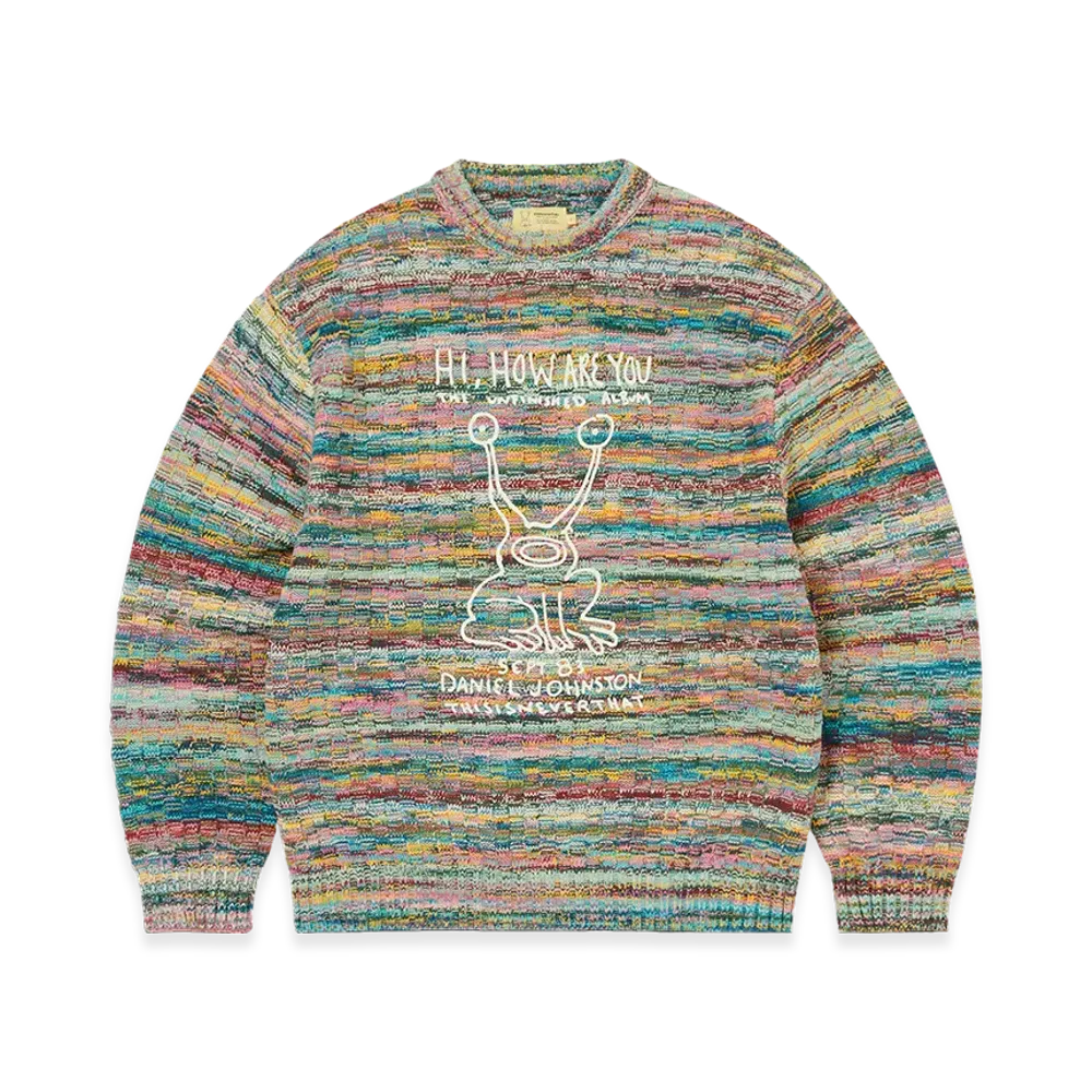 thisisneverthat x Daniel Johnston Frog Knit Sweater "Pink"