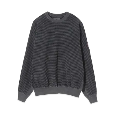 Cav Empt (C.E) STRIPE OVERDYE CREW NECK "Charcoal"