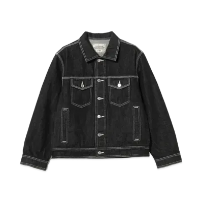 BEAMS FUTURE ARCHIVE Logo Denim Jacket "Black"