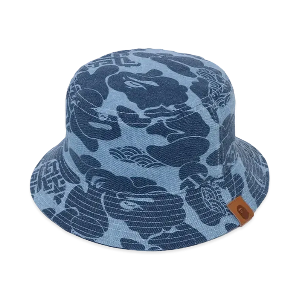 A BATHING APE Asia Camo Denim Hat "Indigo"