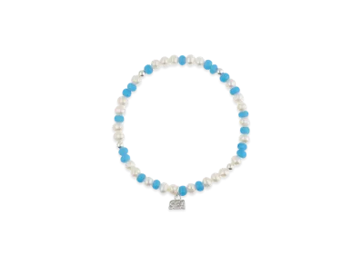 WIND AND SEA IVX Japan WDS Pearl & White Hearts Bracelet "Turquoise"
