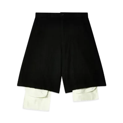 BLACK COMME des GARCONS Layered Design Shorts "Black"
