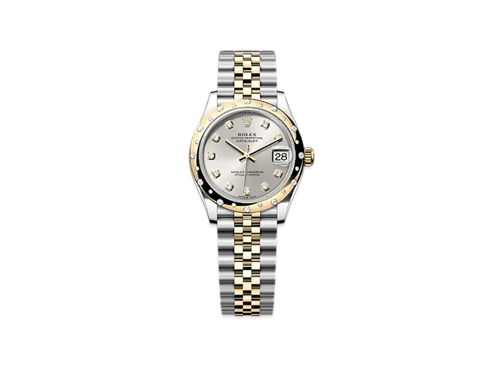 ROLEX Datejust 31mm Oystersteel & Yellow Gold Diamond 278343RBR "Silver"