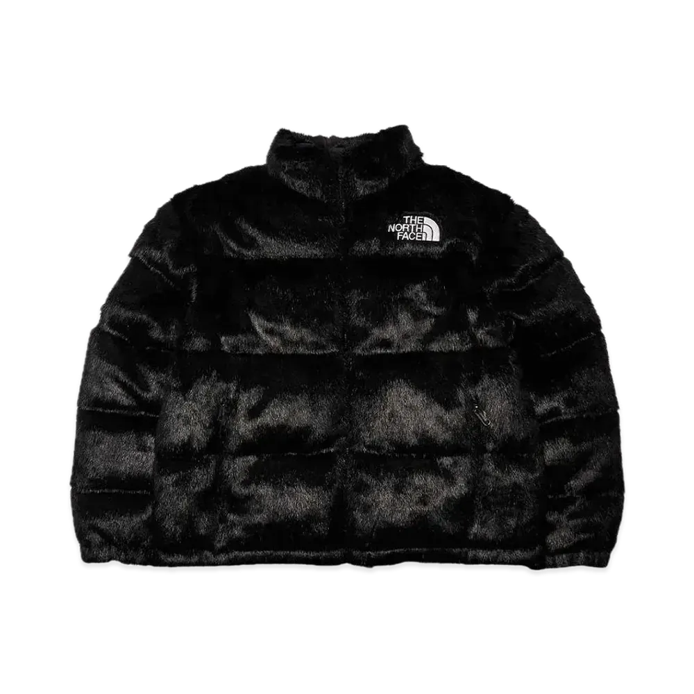 Supreme x The North Face Faux Fur Nuptse Jacket "Black"