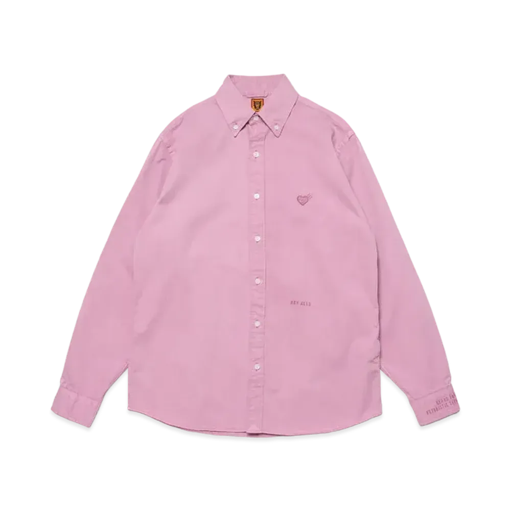 HUMAN MADE Pigment Dyed BD L/S Shirt "Pink"