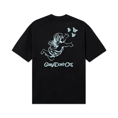 Girls Don't Cry x VERDY Angel T-Shirt "Vintage Black/Light Blue"