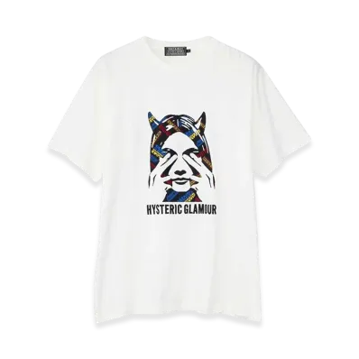 HYSTERIC GLAMOUR See No Evil Embroidered T-Shirt "White"