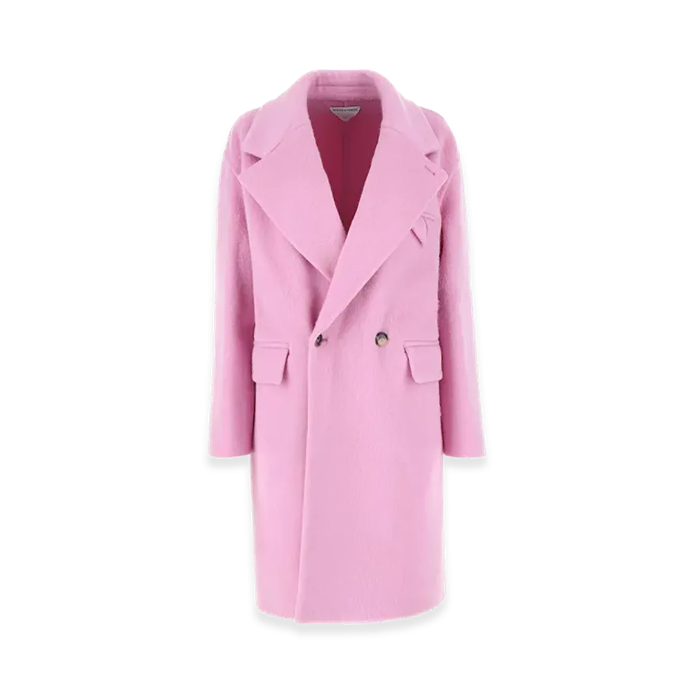 Bottega Veneta Women's Wool Blend Coat "Pink"