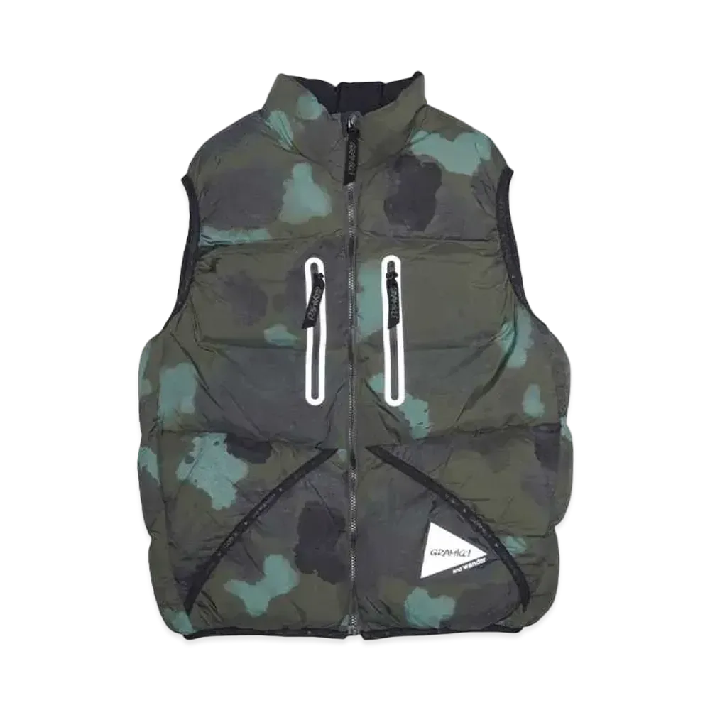 GRAMICCI x and wander down vest "CAMO"