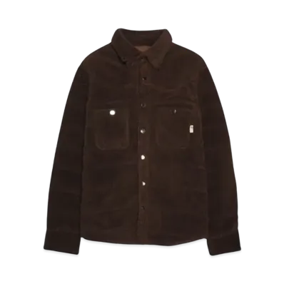 Flowers of Life Boa western shirts jacket "CHOCOLATE"