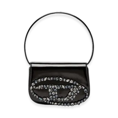 Diesel 1Dr 1Dr-Iconic Shoulder Bag In Mirror Leather "Black"