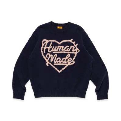 HUMAN MADE Heart Knit Sweater "Navy"