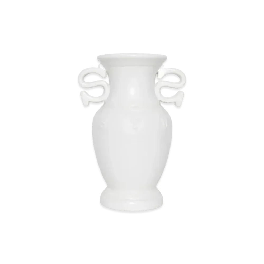 Stussy S Handle Ceramic Vase "Ceramic White"
