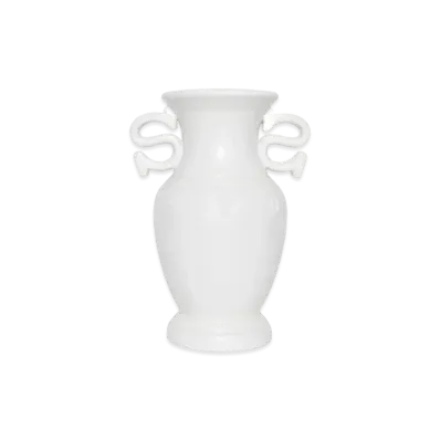 Stussy S Handle Ceramic Vase "Ceramic White"