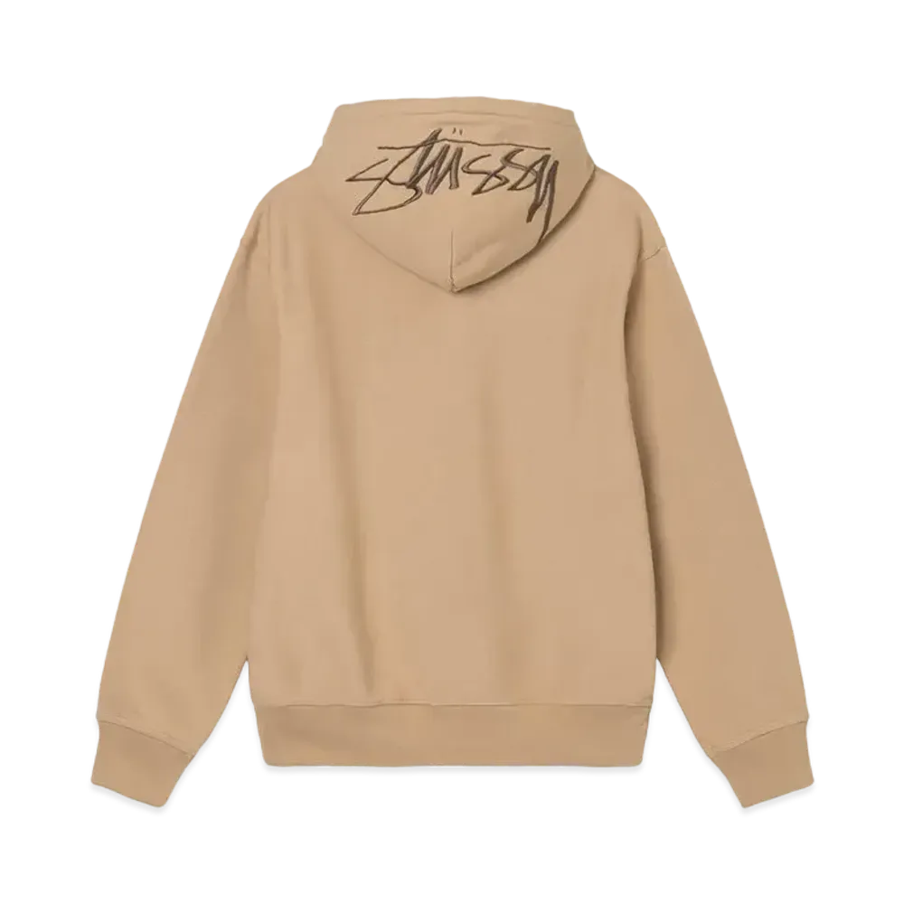Stussy BACK HOOD EMBROIDERED HOODIE "Beige"