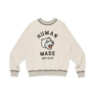 HUMAN MADE Striped Rib Sweatshirt "Gray"