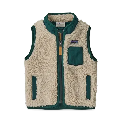 Patagonia Baby Retro-X Vest "Natural w/Cascade Green"