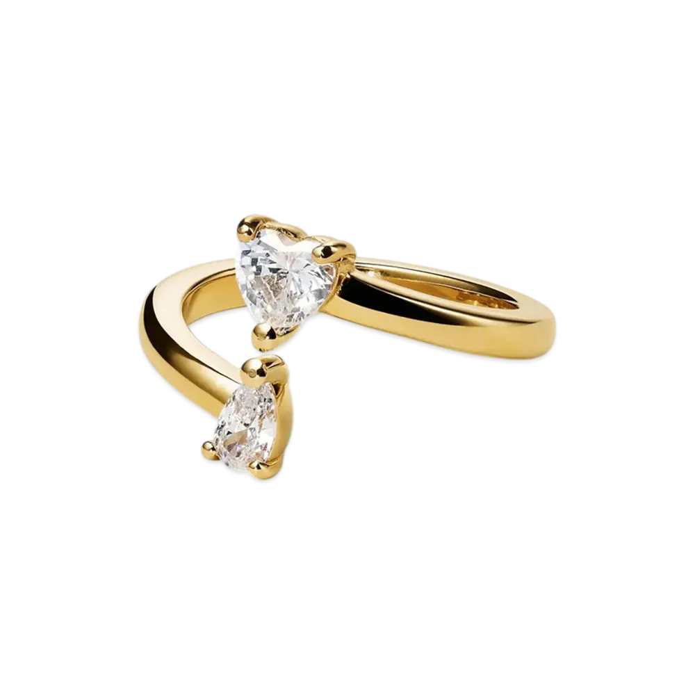 GOD ONLY KNOWS Tear Heart Ring "Gold"