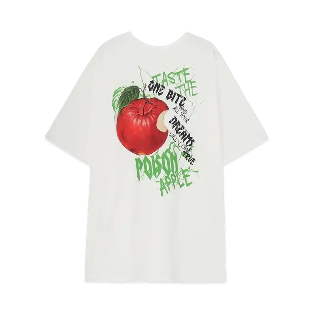 Ground Y Snow White Collection Apple Graphic Big Silhouette T-Shirt "White"