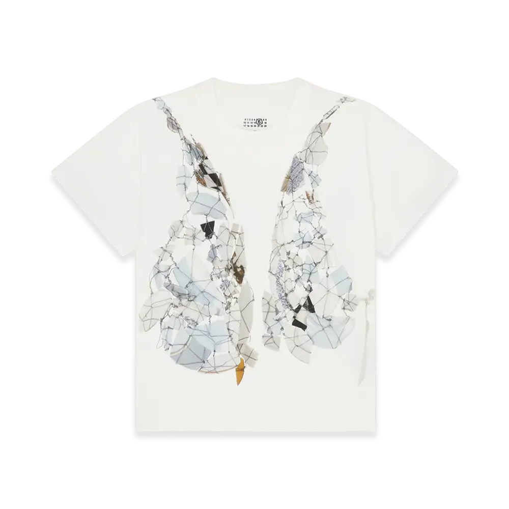 MM6 Maison Margiela Men's Broken Plate Print T-Shirt "White"