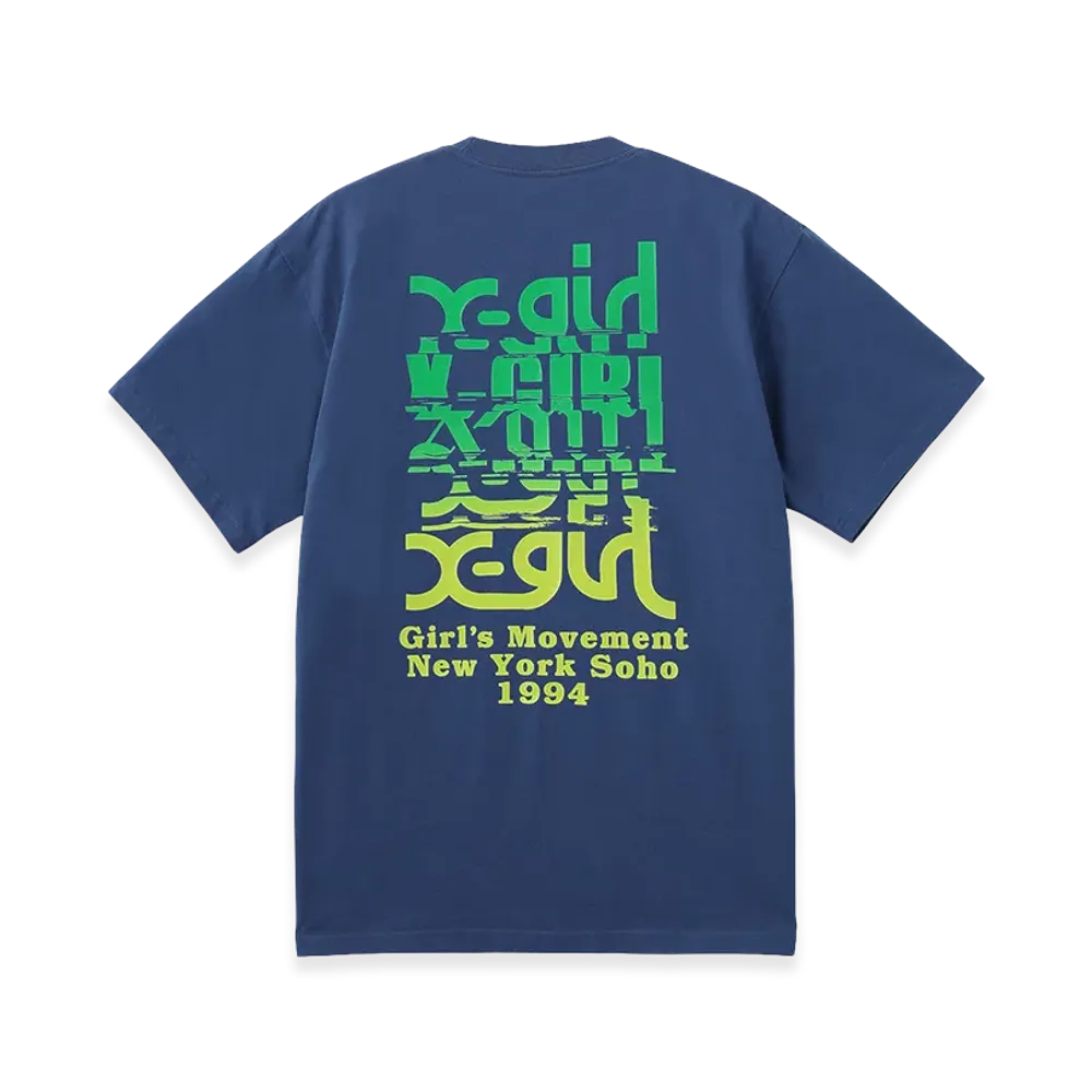 X-Girl Women's Noise Logo S/S Tee "Blue"