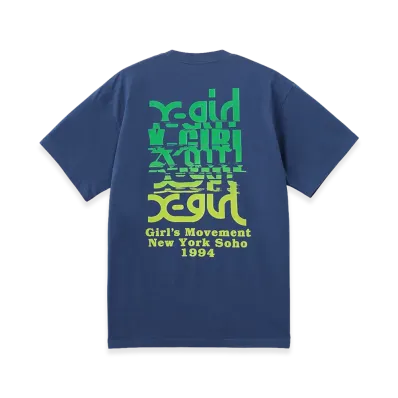 X-Girl Women's Noise Logo S/S Tee "Blue"