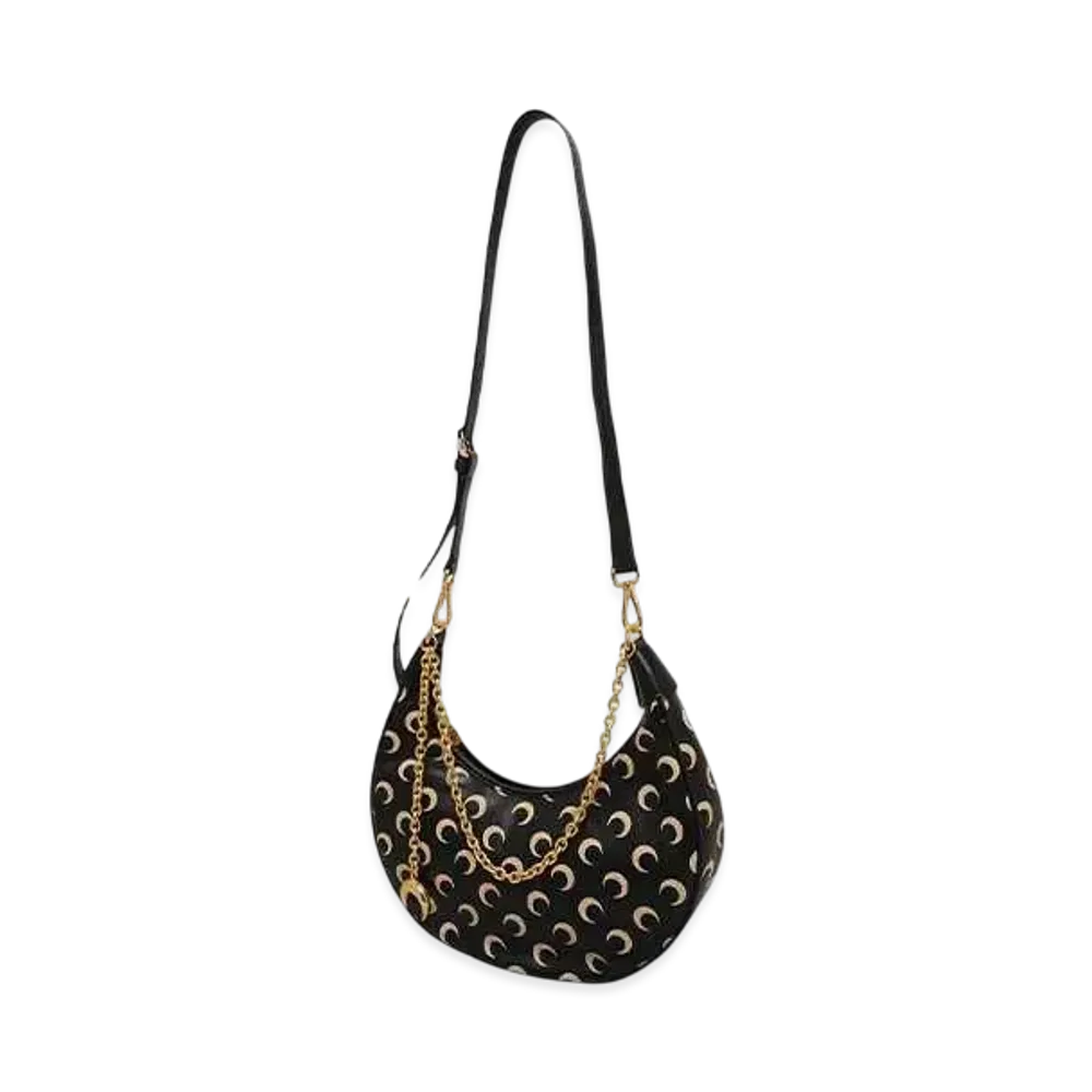 Marine serre MOON SCREENPRINT LEATHER ECLIPS CHAIN "INVERSE TAN"