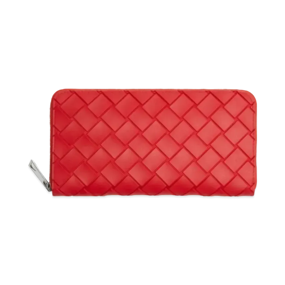 Bottega Veneta Zip Around Wallet "Tomato"