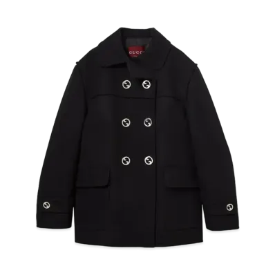GUCCI Batavia Wool Coat "Black"